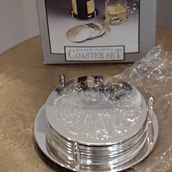 silver plated coaster set Other - Silver Plated Coaster Set